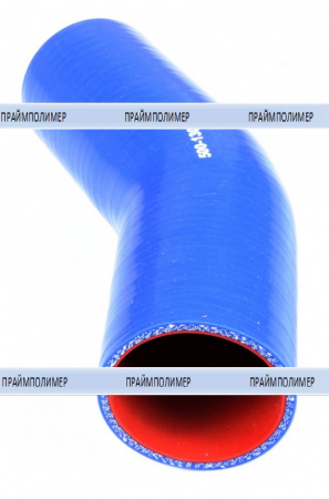 Патрубок силиконовый для МАЗ радиатора нижний (L220, d60, 4слоя, 4мм) Синие