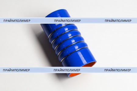 Патрубок силиконовый для КАМАЗ гофра интеркулера d100, L210 (4 слоя, 4мм)