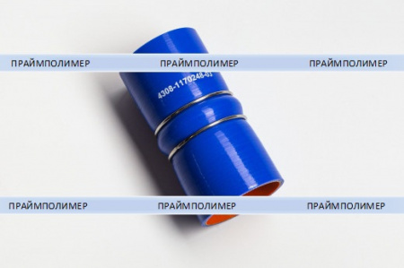 Патрубок силиконовый для КАМАЗ гофра к теплообменнику d100, L210 (4 слоя, 5мм)