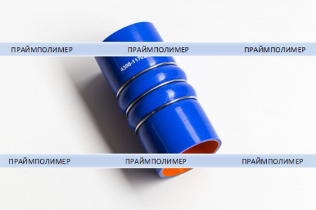 Патрубок силиконовый для КАМАЗ гофра к теплообменнику (90CT6K770BA) (L165, d74)