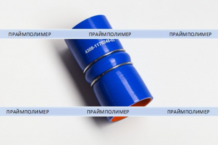 Патрубок силиконовый для КАМАЗ гофра к теплообменнику (L140, d63)