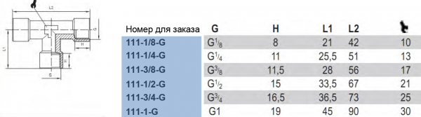 Тройник с внутренней цилиндрической резьбой